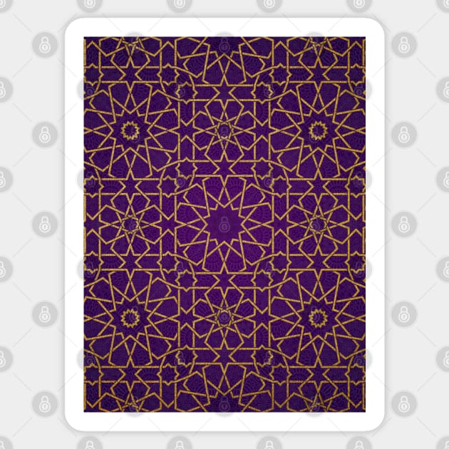 Arabic Gold pattern #15 Sticker by GreekTavern